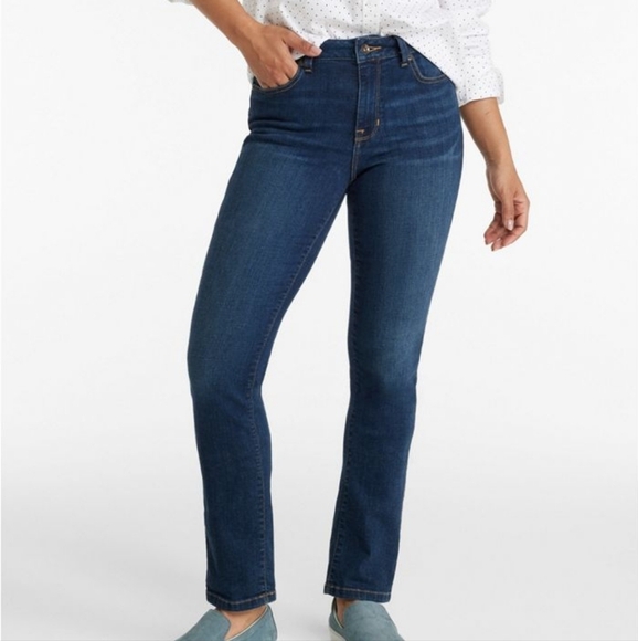 LL Bean true shape women's slim leg jeans nwt - Picture 1 of 3